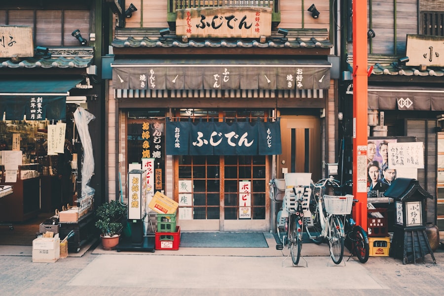 Comercio tradicional japonés de madera
