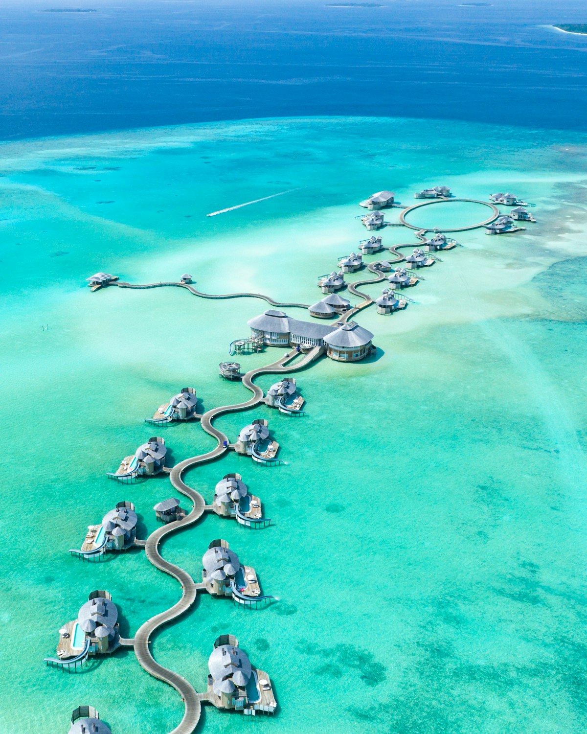 Resort sobre el agua en Maldivas
